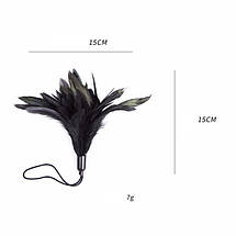 Щекоталка з пір’я чорна Feather Tickler для лоскотання і секс ігор, фото 3