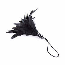 Щекоталка з пір’я чорна Feather Tickler для лоскотання і секс ігор, фото 4