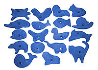 Зацепы для скалодрома Укркомпозит "Животные" цвет синий