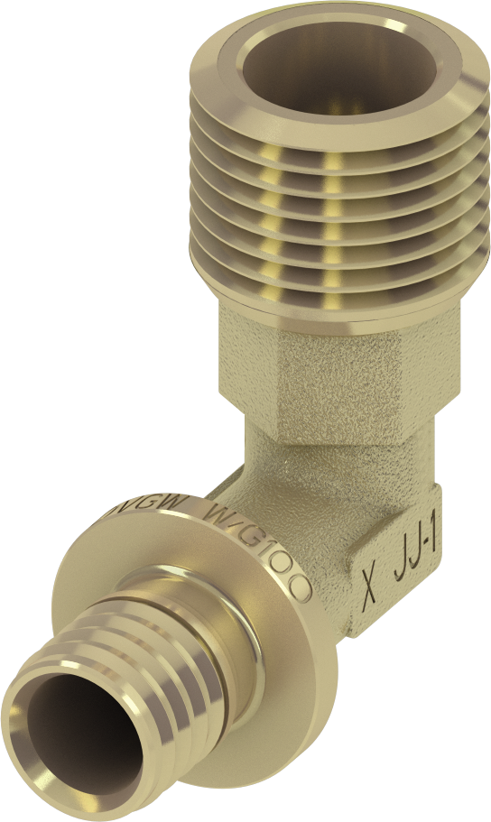 Кут 90o TECEflex із зовнішньою різзю Ø 16 х 1/2"