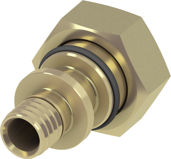 Перехідник TECEflex прямий з накидною гайкою 3/4" (родоконус) Ø 16