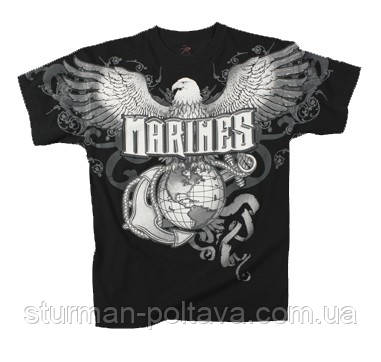 Футболка чорна "Tell it to the Marines" Black ROTHCO