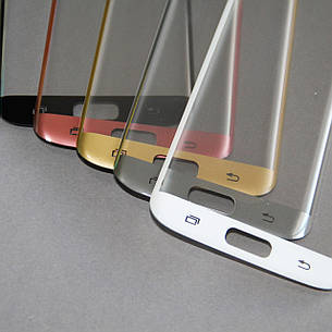 Захисне скло 3D для / Samsung S7 edge Біле, фото 3