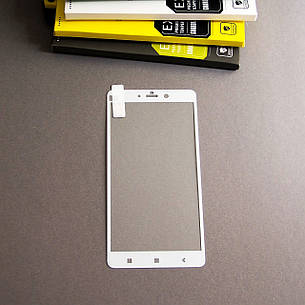 Захисне скло Full Cover для Xiaomi Mi Note (Pro) Біле, фото 1