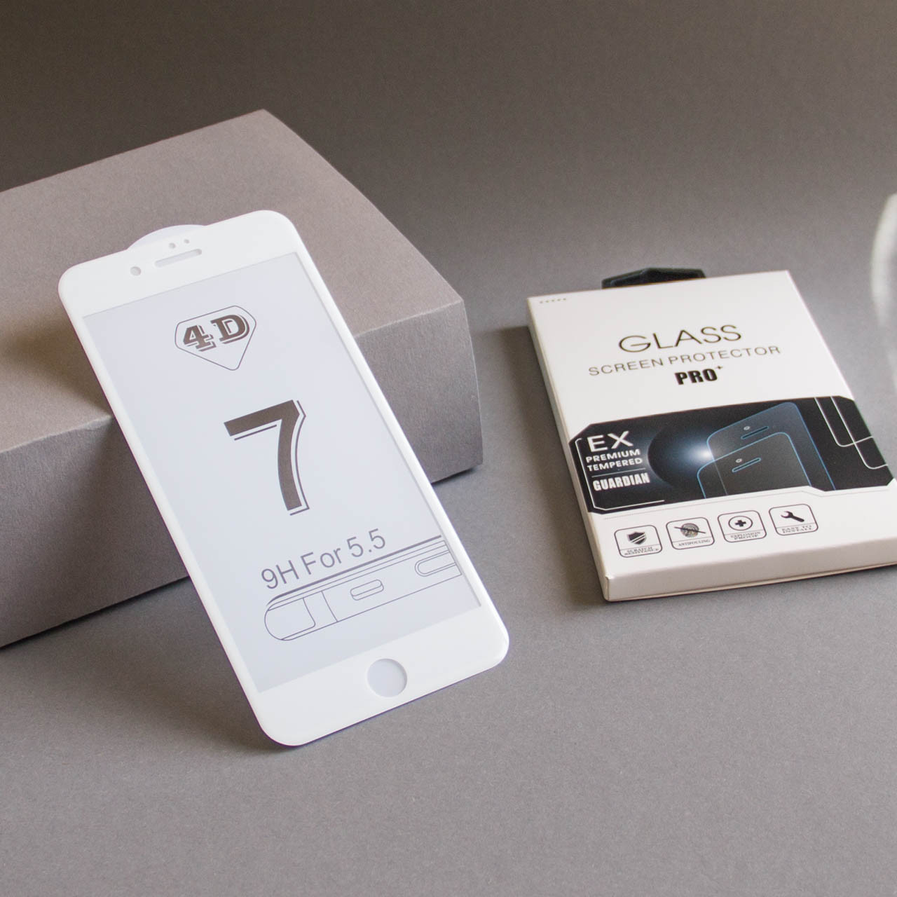 Захисне скло 5D Premium для iPhone 7 Plus / 8 Plus Біле - фото 1 - id-p502370090