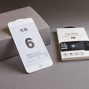 Захисне скло 5D Premium для iPhone 6 Plus / 6s Plus White Матове, фото 1