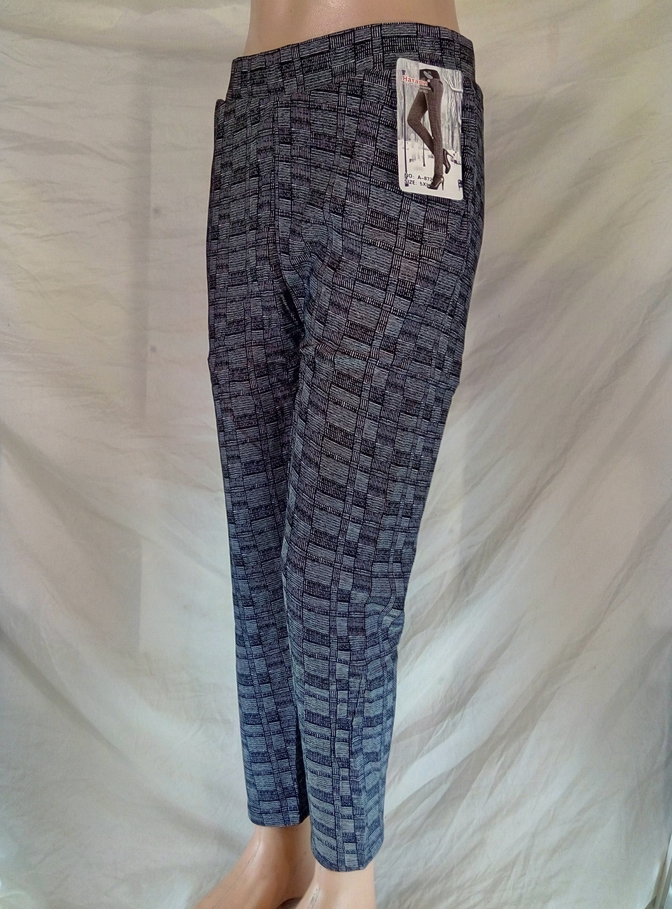 Женские лосины брюками на флисе Натали A-872 6XL карманы сбоку ЛЖЗ-1212199 - фото 3 - id-p605822252