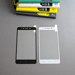 Захисне скло Full Cover для Xiaomi Redmi Note 2 Біле, фото 1