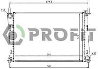 Радиатор охлаждения Ford Fiesta 01-, Fusion 01- Profit
