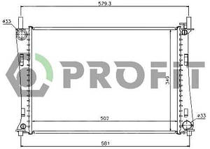 Радіатор охолодження Ford Fiesta 01-, Fusion 01 - Profit