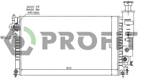 Радіатор охолодження Peugeot 405 92-96 Profit, фото 1