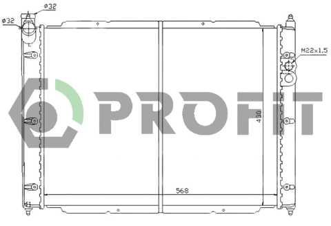 Радіатор охолодження Volkswagen Transporter T3 82-92 Profit, фото 1