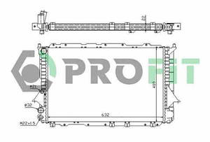 Радіатор охолодження Audi 100 90-94 Profit
