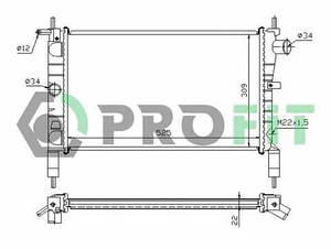 Радіатор охолодження Opel Astra F 91-98 Profit