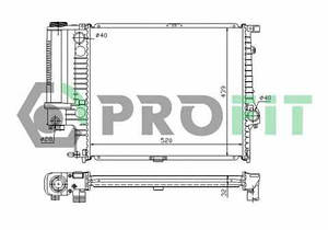 Радіатор охолодження BMW 5 серії E34 89-95 Profit