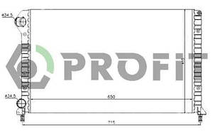 Радіатор охолодження Fiat Doblo 01 - Profit