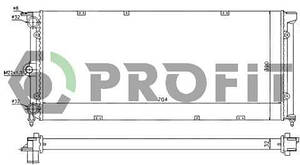 Радіатор охолодження Volkswagen Passat (1.6, 1.6 D, 1,8) 80-88 Profit