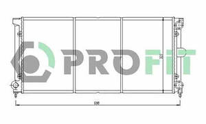 Радіатор охолодження Volkswagen Passat 88-96 Profit