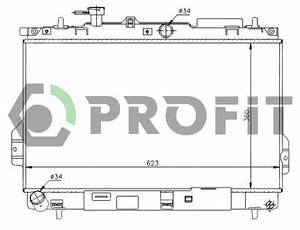 Радіатор охолодження Hyundai Matrix (1.6, 1.8) 01 - Profit