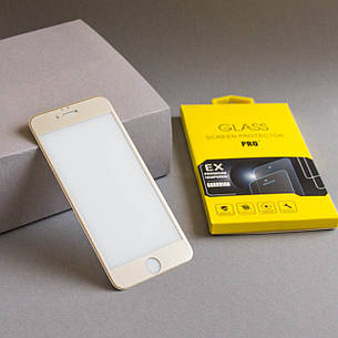 Захисне скло 3D для iPhone 6 / 6s М'яке Gold, фото 3