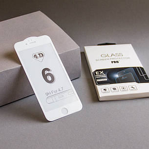 Захисне скло 5D Premium для iPhone 6 / 6s White, фото 1
