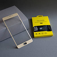 Захисне скло 3D для Meizu M3 Max Золоте М'яке