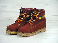 Зимові черевики Caterpillar CAT Colorado Boots "Red - Brown" - "Червоні - Коричневі" (Копія ААА+)