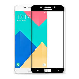 Захисне скло Full Cover для Samsung A9 Чорне, фото 1