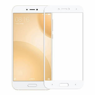 Захисне скло Full Cover для Xiaomi Mi 5c Біле, фото 1