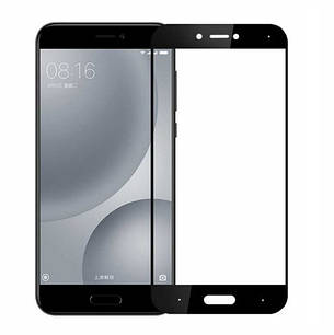 Захисне скло Full Cover для Xiaomi Mi 5c Чорне, фото 1