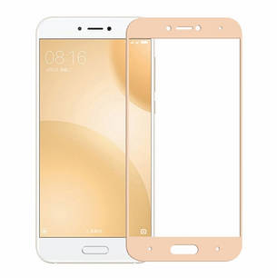 Захисне скло Full Cover для Xiaomi Mi 5c Золоте, фото 1