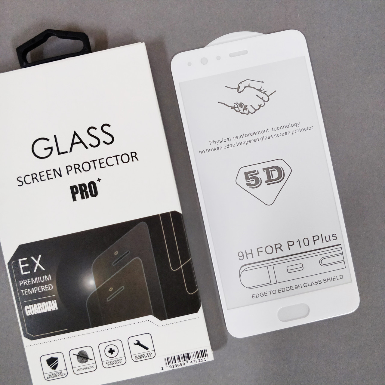 Захисне скло 5D Premium для Huawei P10 Plus White