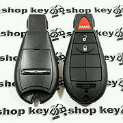 Смарт ключ для Chrysler (Крайслер) 2 кнопки + 1 (panic), чип PCF7941, 433 MHz