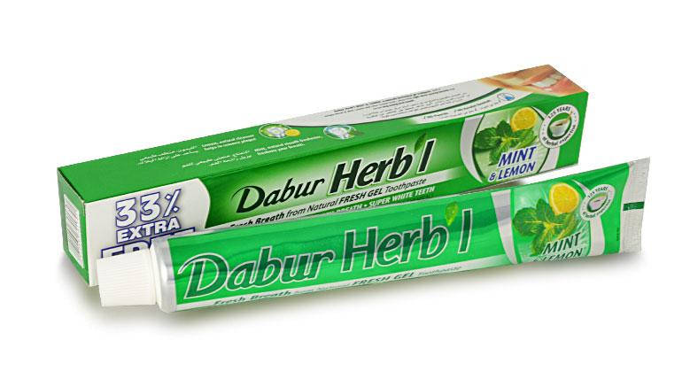 Dabur. Зубна паста-гель з лимоном і м'яка п'ятою, 80 р., фото 2