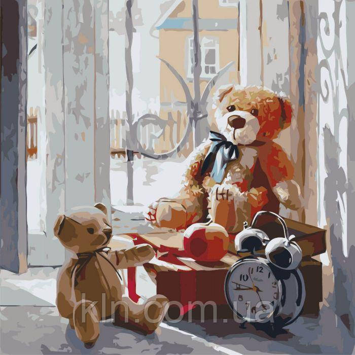 Картина за номерами без коробки Іграшки дитинства (арт. KHO2310) 40 х 40 см, фото 1