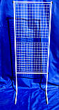 Розбірна торгова сітка Стенд 190/67см Біла металева решітка в рамці на ніжках, фото 2
