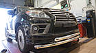 Кенгурник подвійний вус на Lexus LX 570 (c 2014--) Can Otomotiv d76/76 mm, фото 4