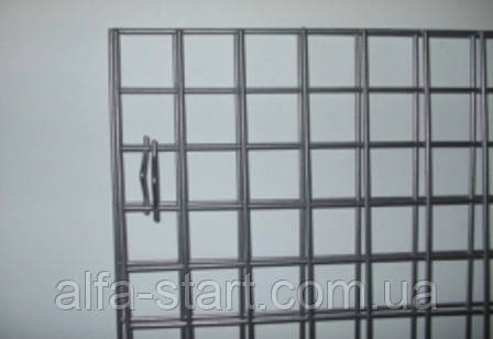 Металева сіра сітка 100/60 см навісна решітка комірка-квадрат 5 см
