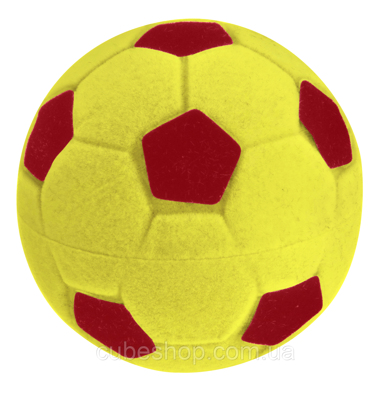 Футляр оксамитовий для кільця "М'яч" жовто-червоний