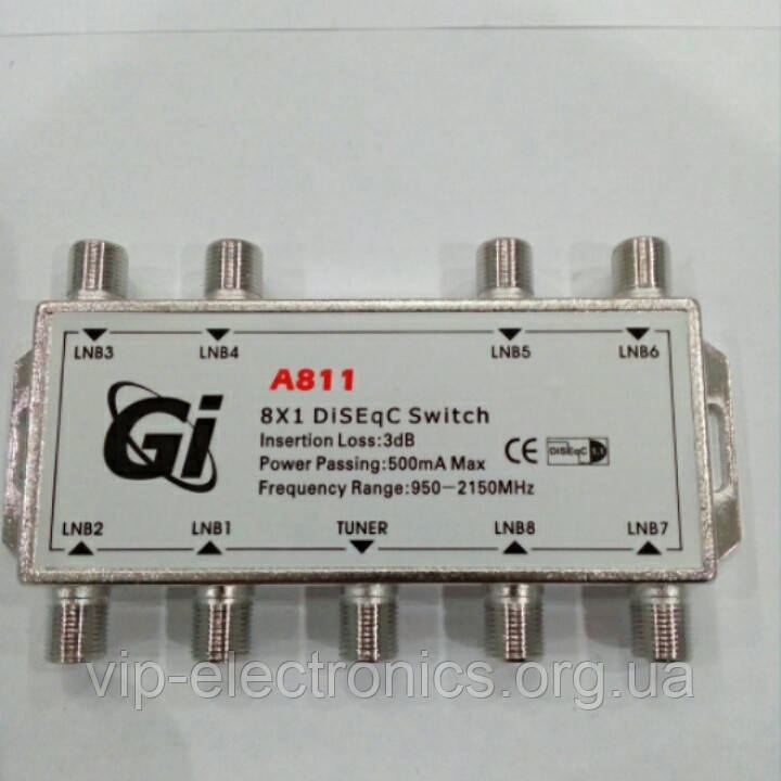 Diseqc Switch 8x1 Gi A811 - фото 2 - id-p539874946