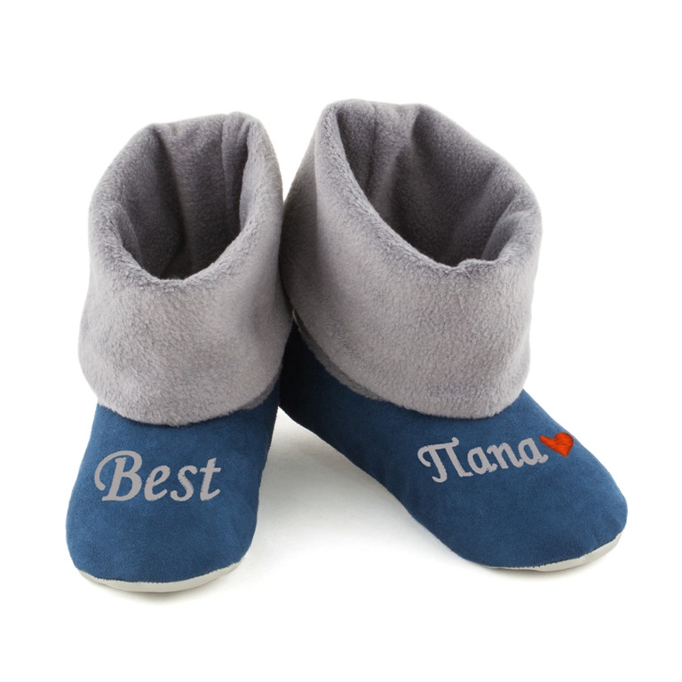 Хатні капці з манжетом із вишивкою Best Папа