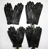 Зимние перчатки подростковые кожаные утепленные