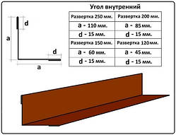 Планка внутрішнього кута — 200 мм (2 м)