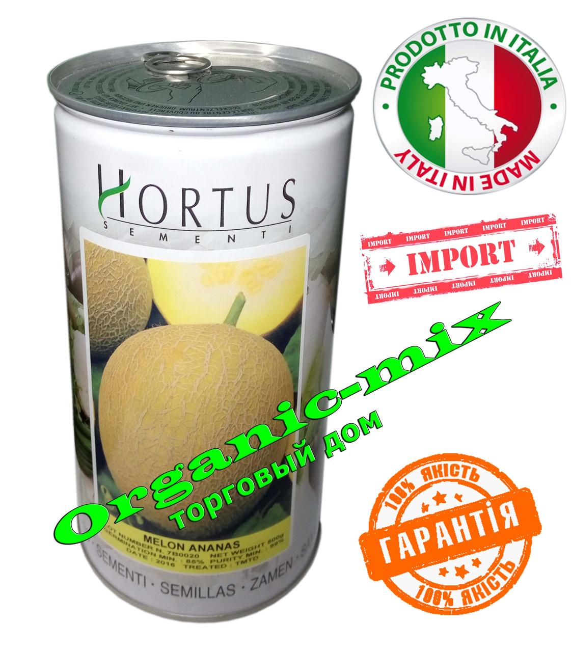 Насіння, диня Ананас ТМ Hortus (Італія), банка 500 грамів, фото 1