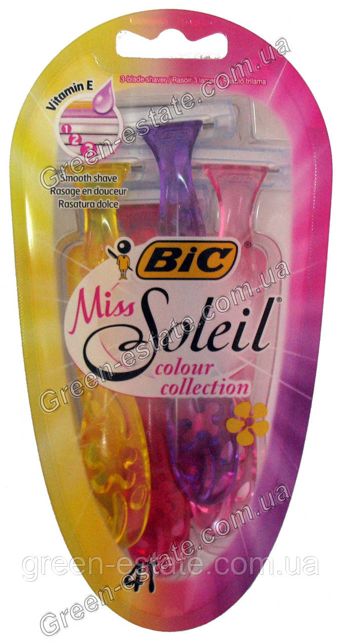 Станки для гоління miss soleil colour блістер "Bic", 4 шт