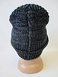 Тепла в'язана шапка для чоловіків., фото 4