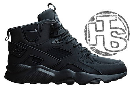 Чоловічі кросівки Nike Air Huarache Winter Black (термо), фото 2