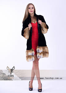 Шуба з нутрії з лисицею, трансформер