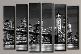 Модульна картина на полотні із 6 частин "New York City"