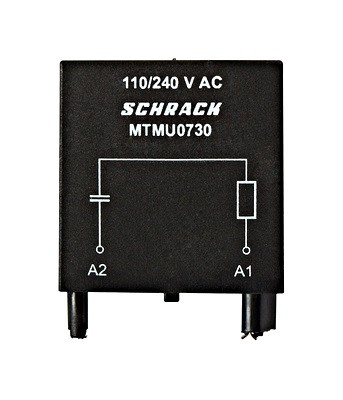 Модуль гнізда для реле MT326 / 336/328/338 з модулем мережі RC, 110/240 / AC Schrack